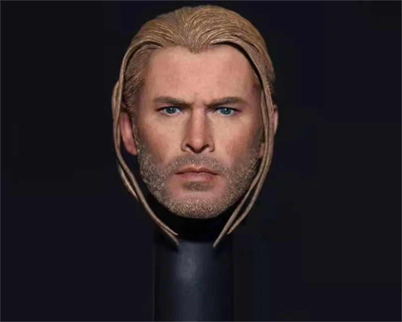 Chris Hemsworth  1/6 Scale Male Soldier  Head Carving  Braid  version Fit 12'' Male Soldier Action Figure Body