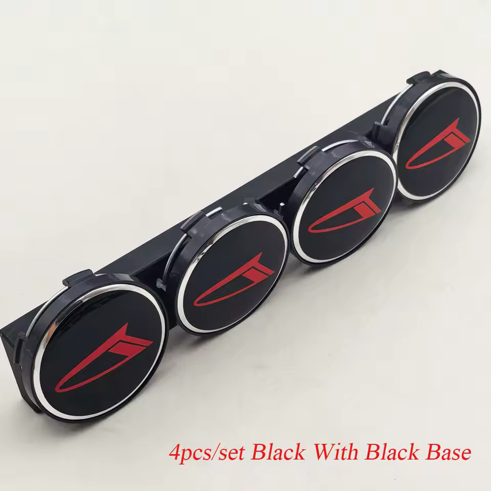 4x 60mm Nabendeckel Radkappen Daihatsu Rot