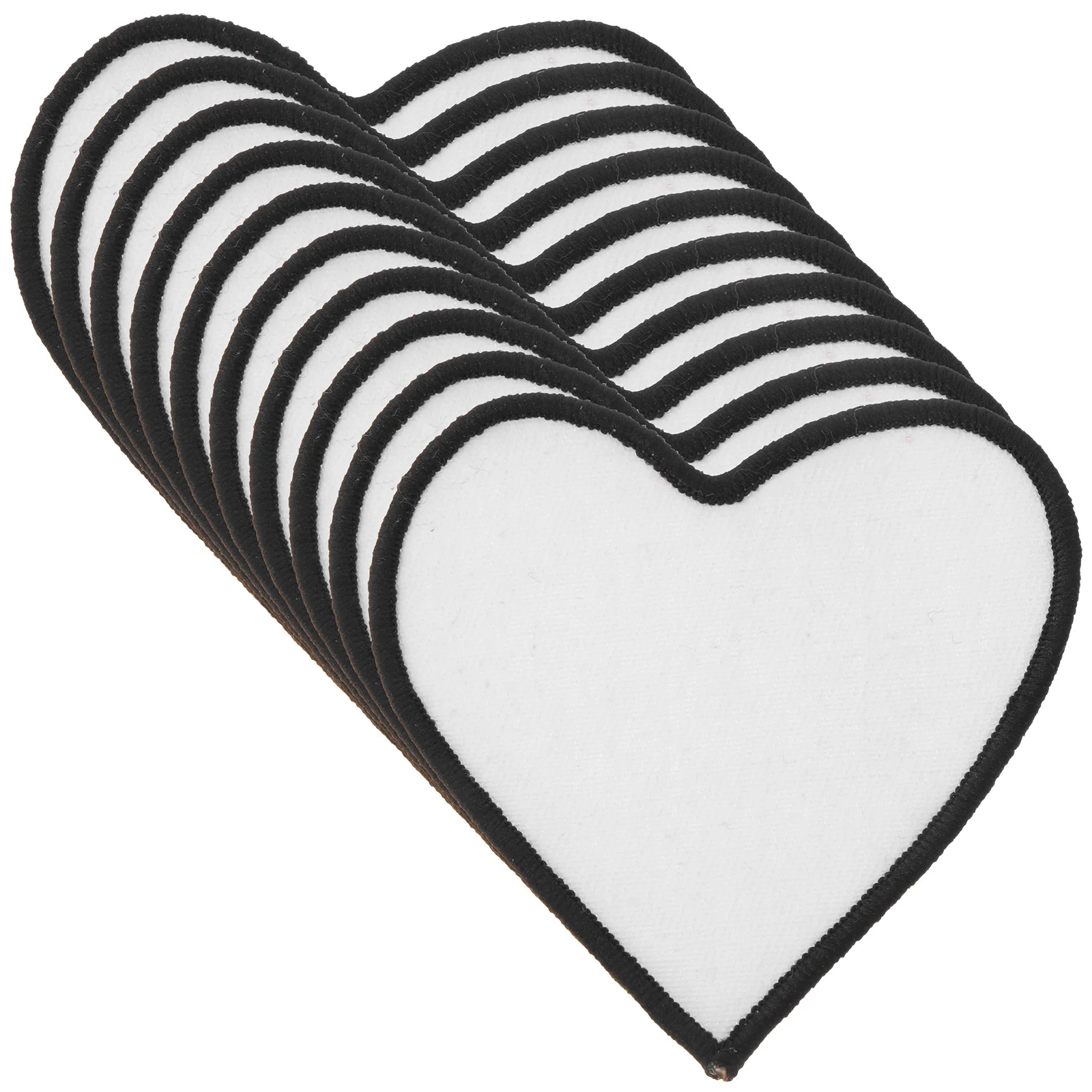 

10 Pcs Heat Transfer Embroidered Blank DIY Sublimation Patches for Clothes Hats Shirts Repair Decorate Craft Projects