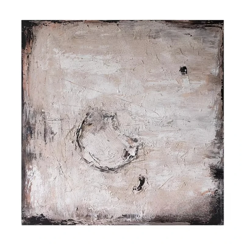 Wabi-sabi wind entrance hand-painted high-end art oil painting
