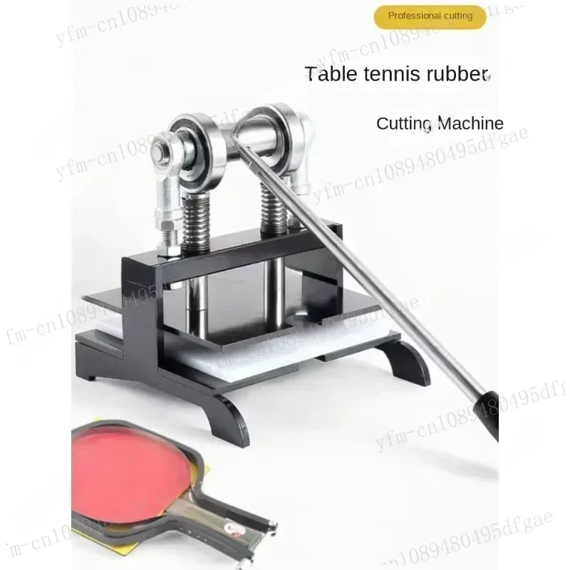 Table Tennis Racket Rubber Cutting Machine Double Roller Bearing Manual Press Ping-Pang Bat Rubber Edge Cutter Pasting Device