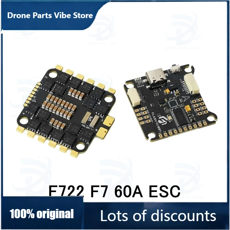 

Fy1pcs for F722 F7 Flight Controller MPU6000 BLHELIS 60A 4in1 ESC flytower/stack for FPV Freestyle Racing Drone