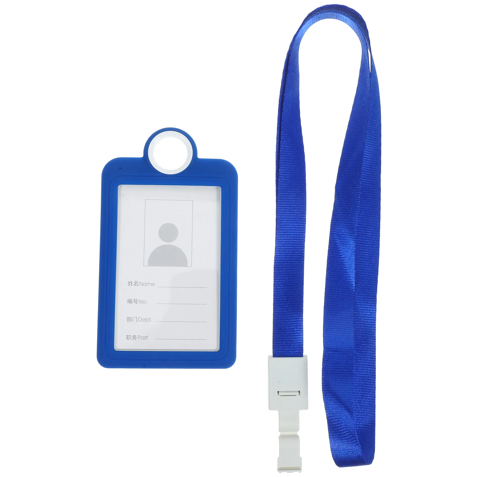 Soft Silicone Card Holder Lightweight Clear Badge Rack Holder Compact for Office School Id Badge Sleeve Replacement with Lanyard