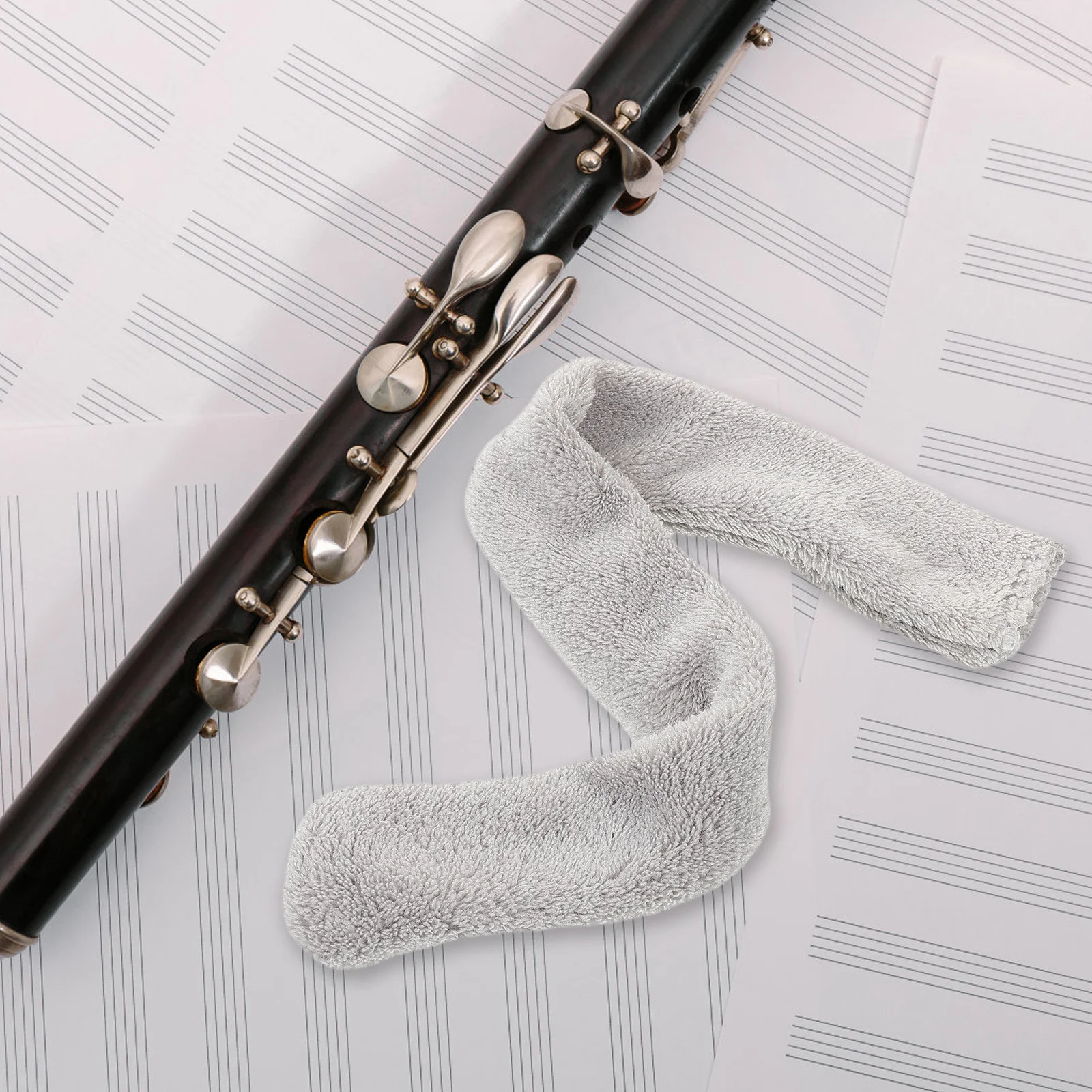 

Flute Cleaning Cloth Coral Fleece Interior Tool for Flute Piccolo Saxophone Maintenance Accessory Clarinet Tube Cleaner