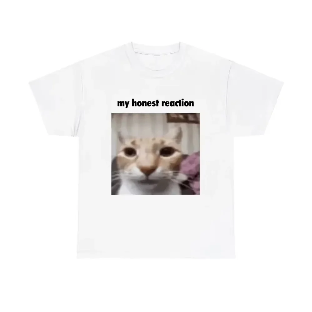 Забавная футболка с принтом кота, летняя футболка из чистого хлопка для отдыха, спорта, дышащая, удобная, высокого качества, мужская и женская детская футболка