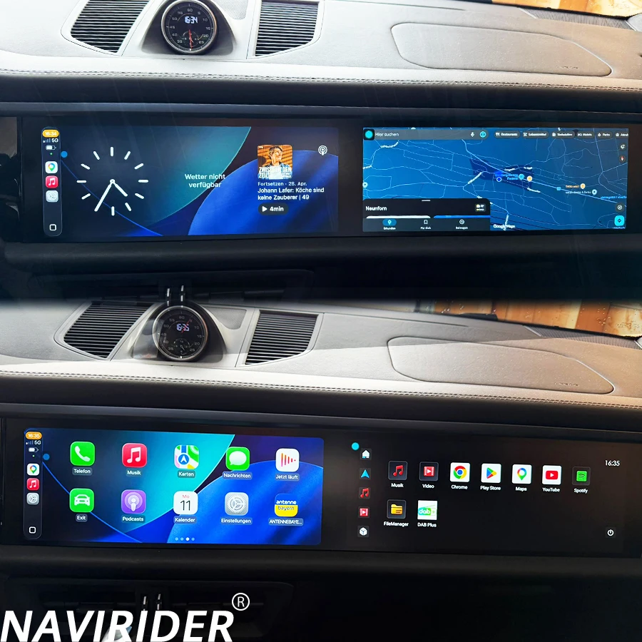 

12.3+12.3 Inch Dual Screen CarPlay Radio for Porsche Macan 2014-2017 Android Car GPS Multimedia Player Touch Screen Head Unit BT