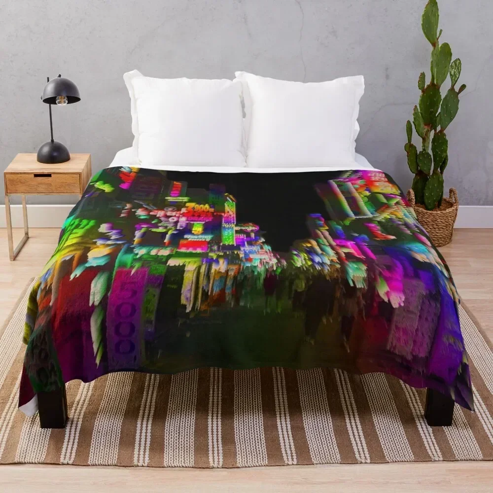

acid trip night Throw Blanket Soft Home Decor Blanket for Couch Bedroom