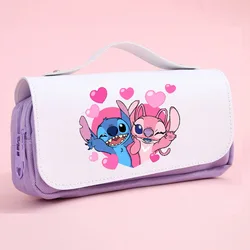 Anime Pencil Bag Lilo and Stitch Peripheral Stationery Bag Large Capacity Printed Storage Pencil Case Anime kawaii Cartoon