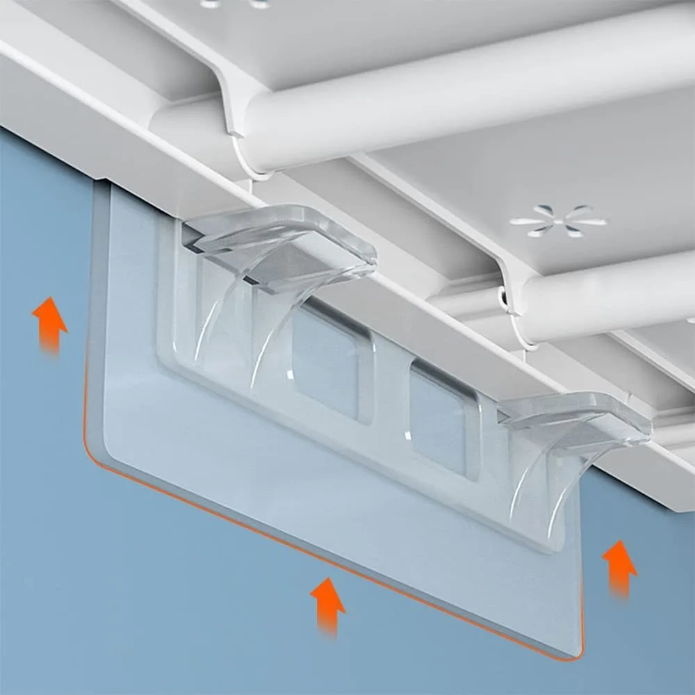 Adhesive Shelf Bracket No Drill Clear Plastic Shelf Support For Wardrobe Cabinet
