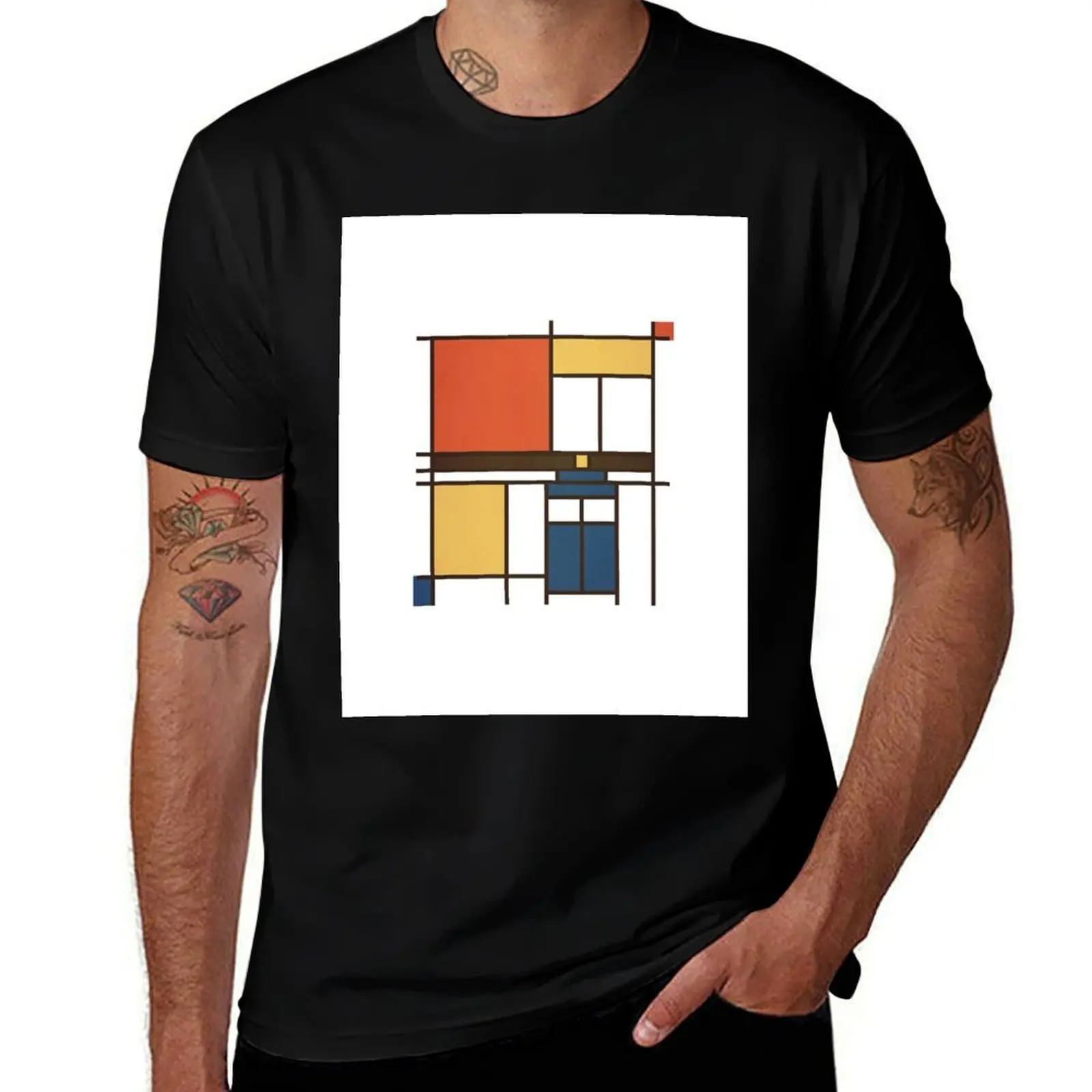 

Mondrian Who T-Shirt blacks graphic t shirt vintage affliction shirts T-shirts for men cotton