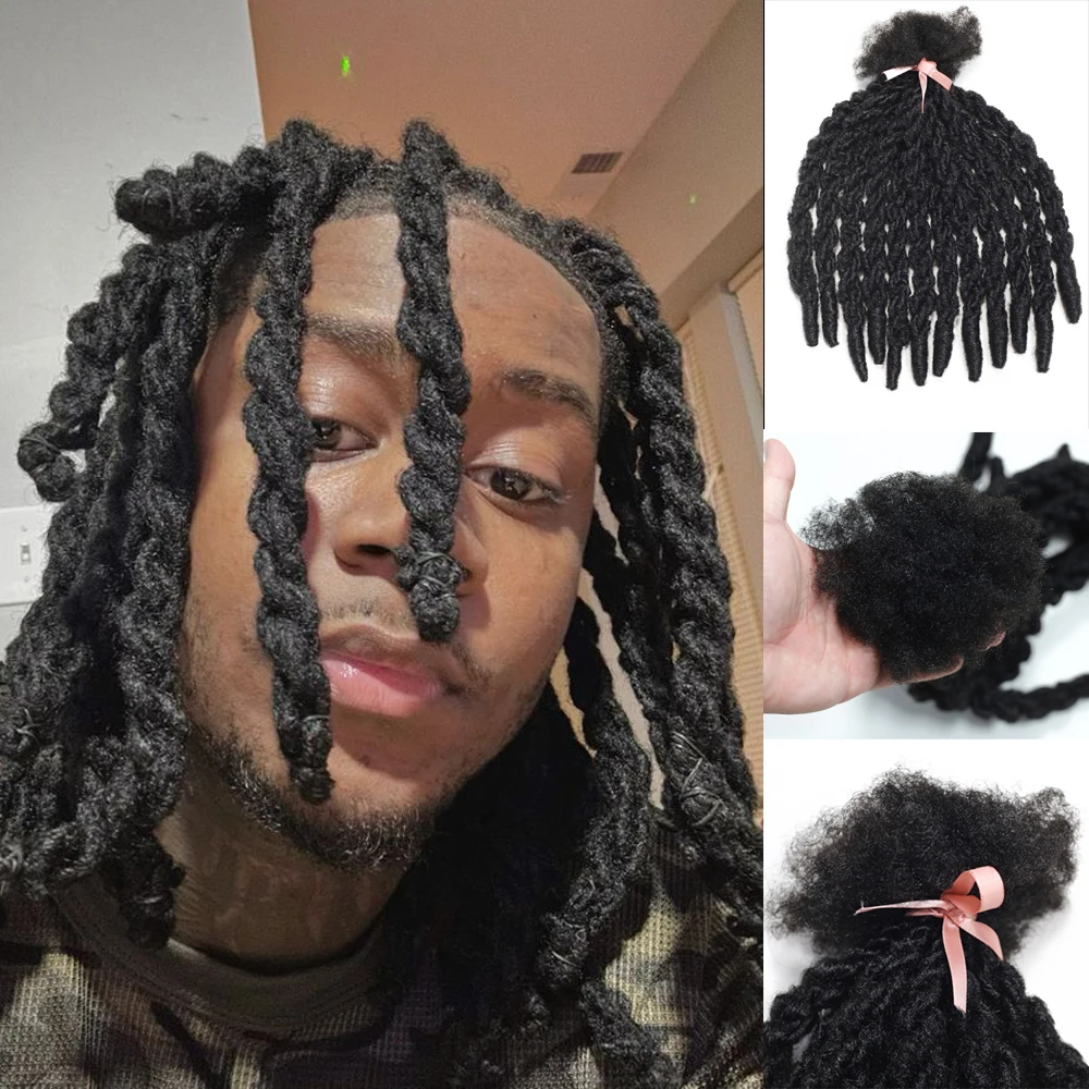 

1 упаковка, 12 прядей, черные синтетические волосы для плетения, двойное скручивание, 14 дюймов, мягкие бесузловые крючковые локоны для наращивания волос