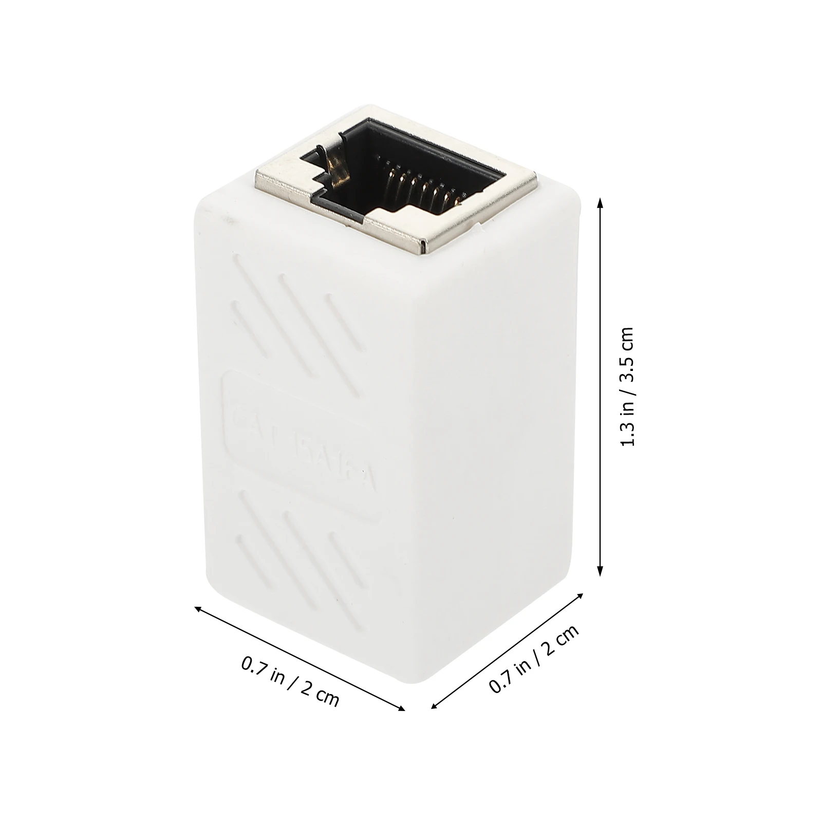

2pcs Ethernet Coupler Cat6 Cat5E Female To Female Network Connector Durable Abs Zinc Alloy Adapter For Computers