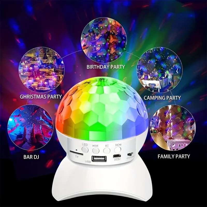 Bluetooth Acoustic Light Projection Light Dance Table Light Led Colorful Light Ktv Dazzling Light Rotating Small Magic Ball