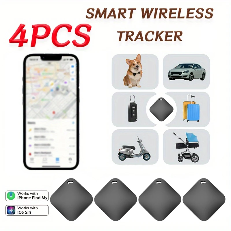 Mini GPS Locator Tracker Air tag Tracking Anti-Lost Device Locator Tracer For Pet Dog Cat Kids Car Wallet Key Collar Accessories