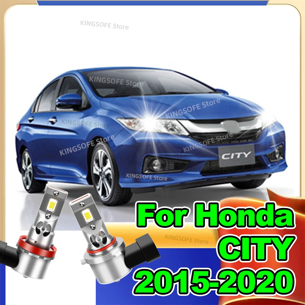 

2/4Pcs Upgraded LED Headlamp Bulbs Canbus Turbo Fan 30000LM For Honda CITY 2015 2016 2017 2018 2019 2020