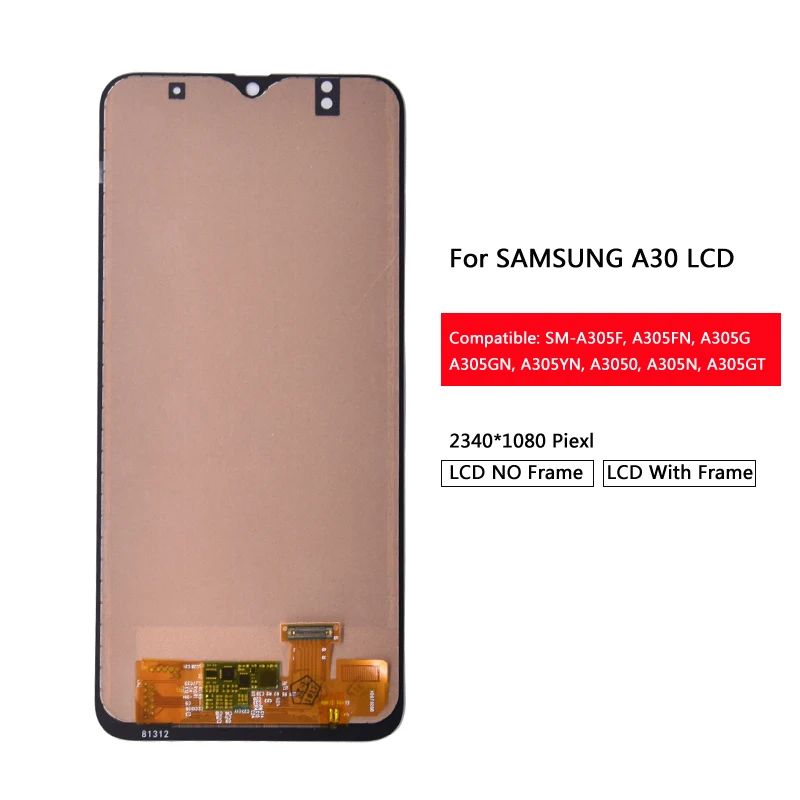 LCD Display For Samsung A30 A305/DS A305F A305FD A305A LCD Touch Screen Digitizer Assembly For Samsung A30 lcd