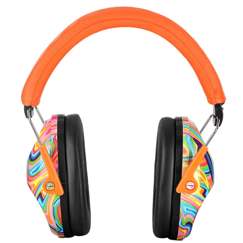 PROHEAR Cartoon Print Earmuffs Black Ear Protection Hearing Protection Passive Noise Reduction Toddlers Ear Muffs Holiday Gift