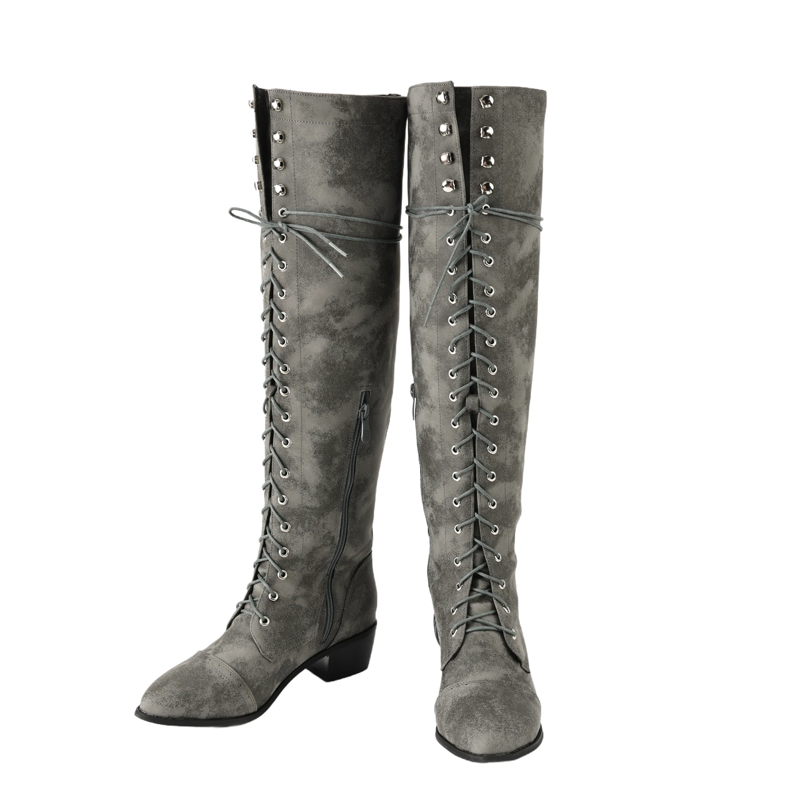 Women Western Cowboy Over The Knee Boots Medieval Pirate Costume Boots Fashionable Street Cowgirl Boots Halloween Party Shoes