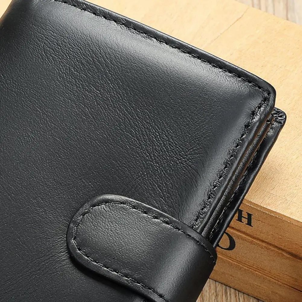 Rfid Anti-theft Wallet Vintage Men’s Faux Leather Wallet Rfid Blocking Bi-fold Credit Card Holder Slim Minimalist Front Pocket