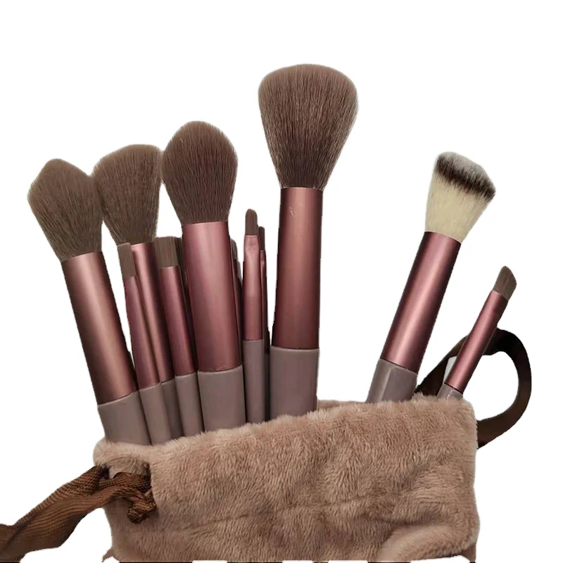 

13pcs Wood Handle High Quality Professional China Wholesale Low Quantity Private Label Makeup Brushes