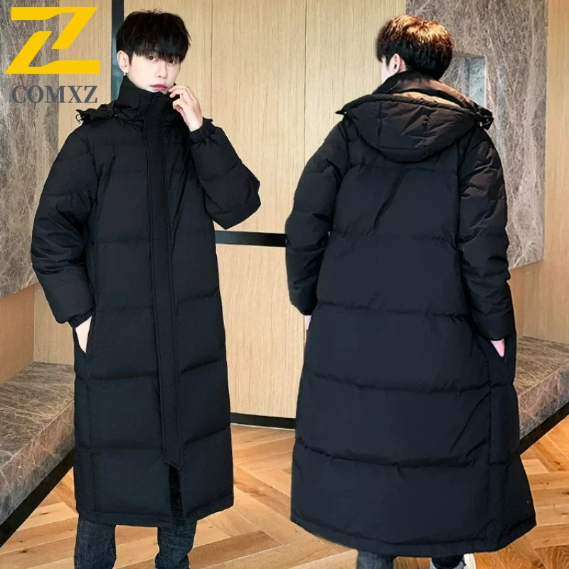 COMXZ Cold-Resistant Puffer Jacket New Design Slim Plus Size Snowy Down Jacket Street Thick High-End Winter Jacket Mens Clothing