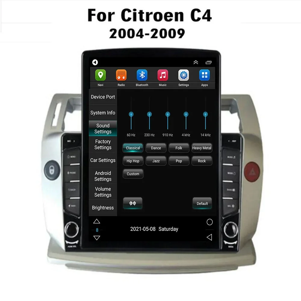 Radio con GPS para coche, reproductor Multimedia con Android 13,0, 5G, 2 Din, sin DVD, receptor estéreo, para Citroen C4, c-triomphe, c-quatre 2004, 2005-2009