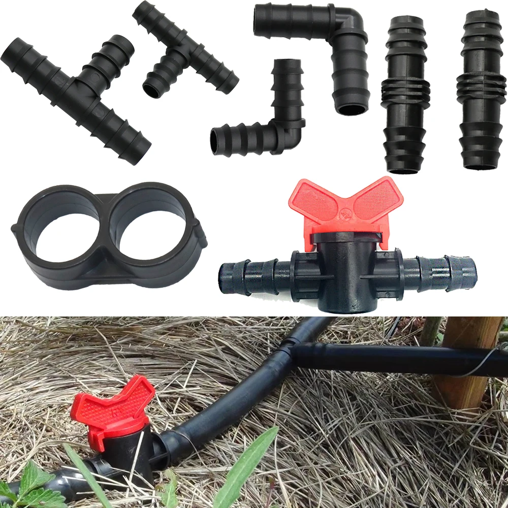 41pcs Garden Watering Hose Repair Extension Drip Irrigation Connectors Kit Accessories Coupling Tee Elbow Plug for 16mm Tubing