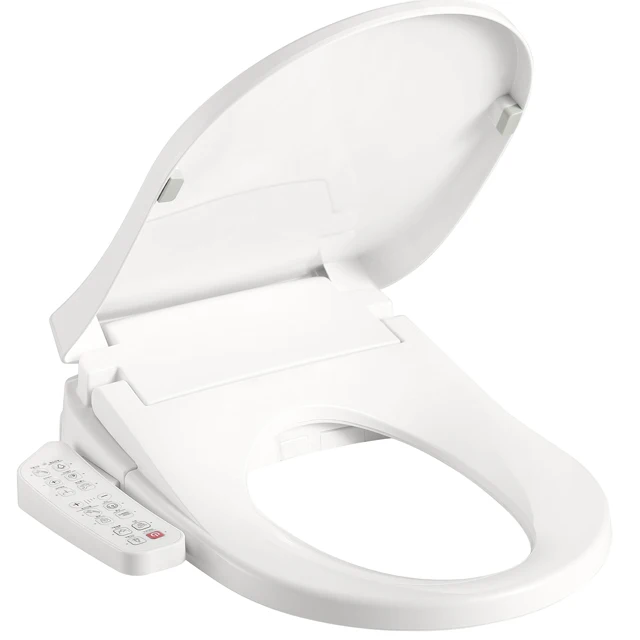 Smart slim toilet seat cover, PP material, intelligently adjustable heated seat, remote control function