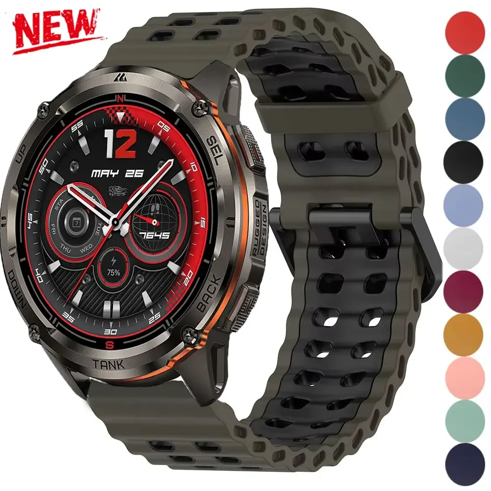 Pulseira de Silicone 22mm para KOSPET TANK T4 M4/TANK M2 T2 M3 T3/M3 Ultra Ocean, Pulseiras para KOSPET MAGIC P10 R10/ORB, Acessório de Pulseira