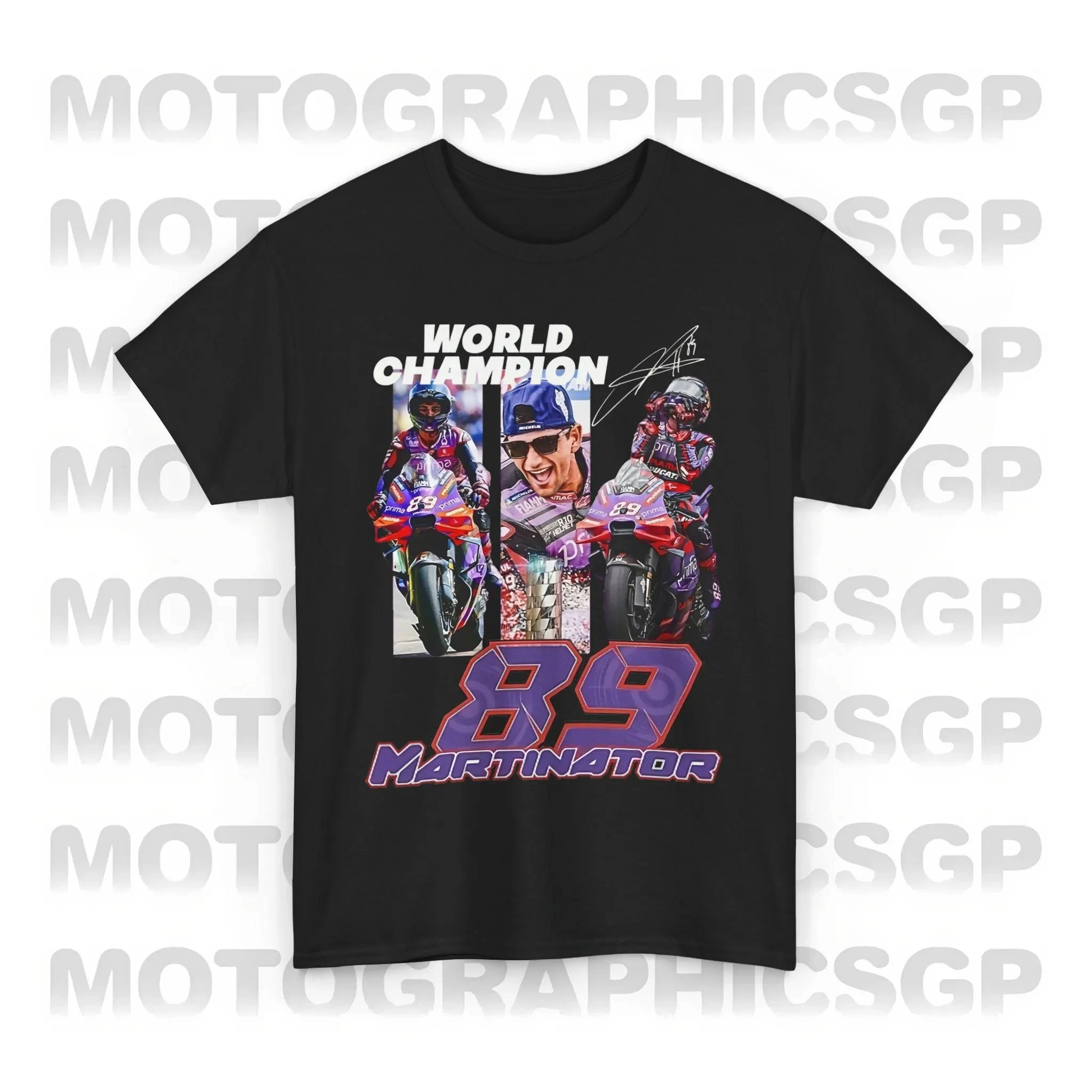 MotoGP Jorge Martin Graphic T-Shirt for Men World Champion 2024 Martinator 89 MotoGp Winner Motorcycle Cotton Tops Clothing