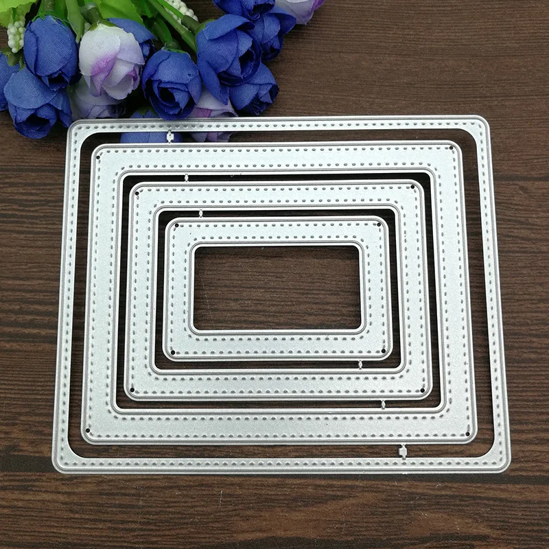 Stitched rectangle frame Metal Cutting Dies Stencils For DIY Scrapbooking Decorative Embossing Handcraft Die Cutting Template