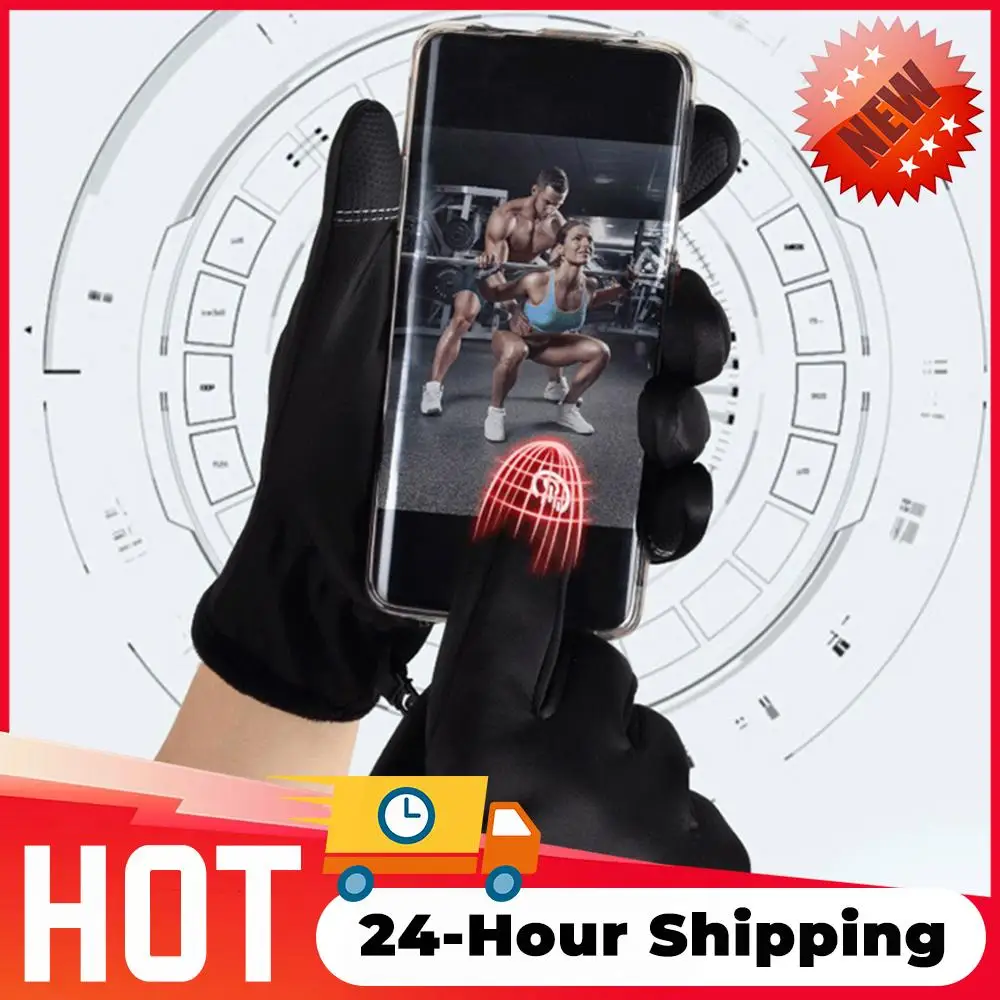 

Men Women Heating Hand Warmer Electric Thermal Gloves Cycling Glove Full Finger Touchscreen Anti-Shock Road Mountain Ski Gloves