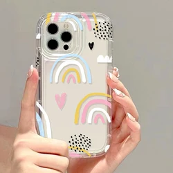 Love Heart Phone Case For iPhone 15 16 14 13 12 11 Pro Max X XR XS Max 7 8 Plus SE 2020 Lovely Cute Cover Shockproof Soft Funda