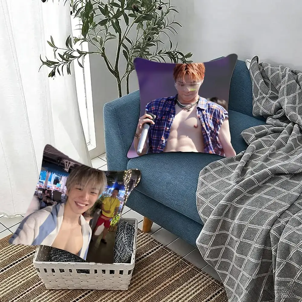 Charismatic Kpop Idol K-Kang Daniel Cushion Cover Fluffy velvet Nordic style plush Living room sofa decorative
