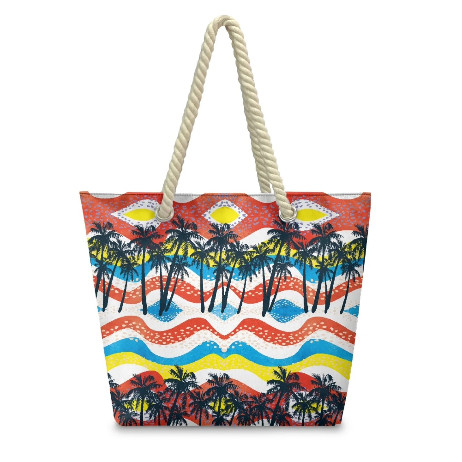 حقيبة كتف نسائية كاجوال من القماش من HYCOOL حقيبة يد كروس على طراز الشاطئ مطبوعة للسيدات #6