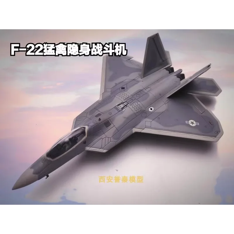 

Литой под давлением масштаб 1/72, американский F-22 Raptor Stealth Fighter, модель самолета из сплава, Коллекционная игрушка, подарок, сувенир, украшение для дисплея
