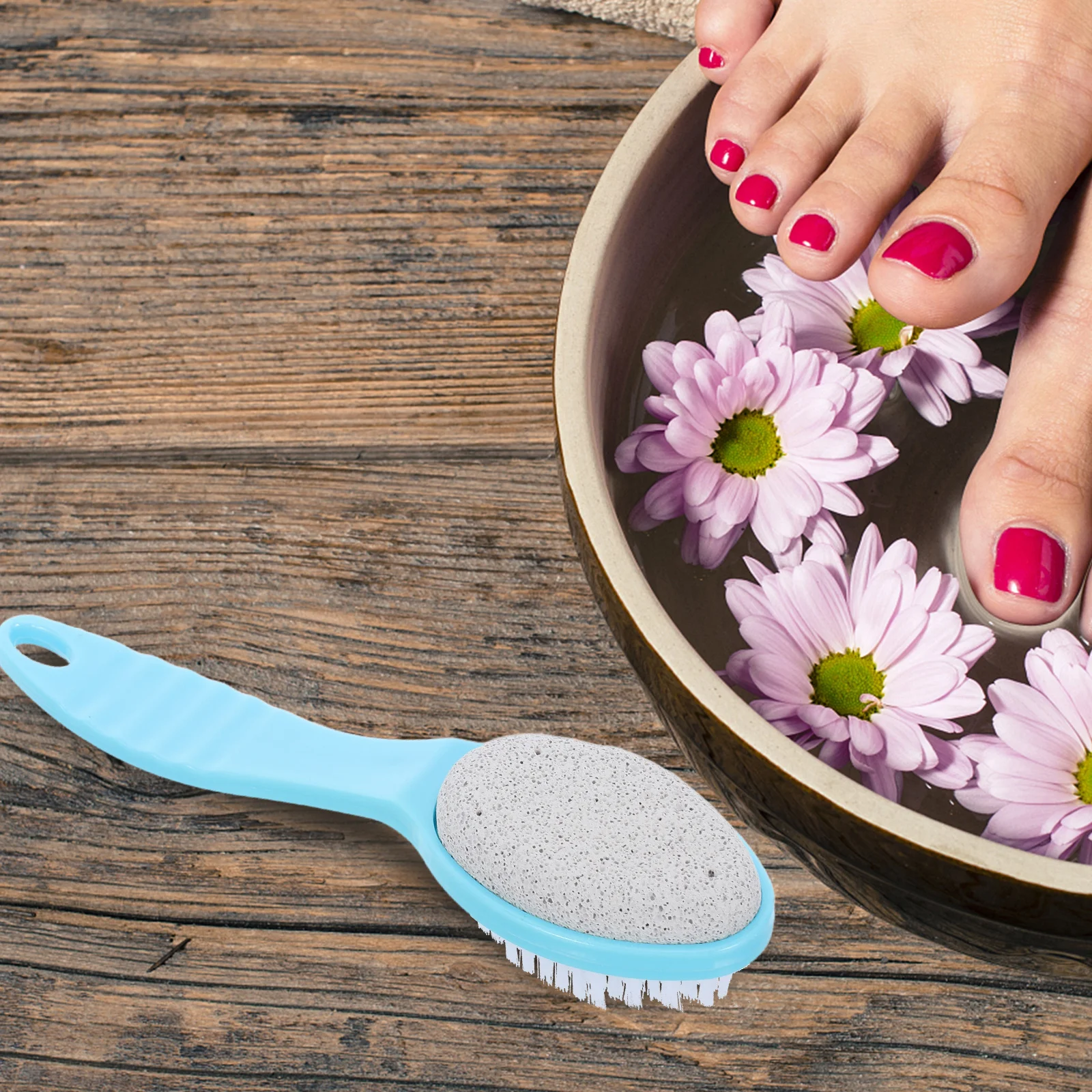 

Foot Exfoliating Brush 21*4.5Cm Random Color Pumice Massage Bath Body Scrub Tool Bristle Nail Cleaner Callus Remover