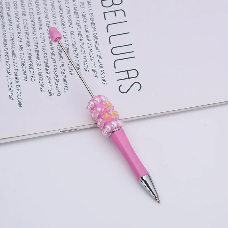 Imagem -06 - Multi Color Plastic Ball Pen Flower Pearl Frisado Pen Material de Escritório Escolar Canetas para Escrever Papelaria Bonito Faça Você Mesmo Novo 50 Pcs