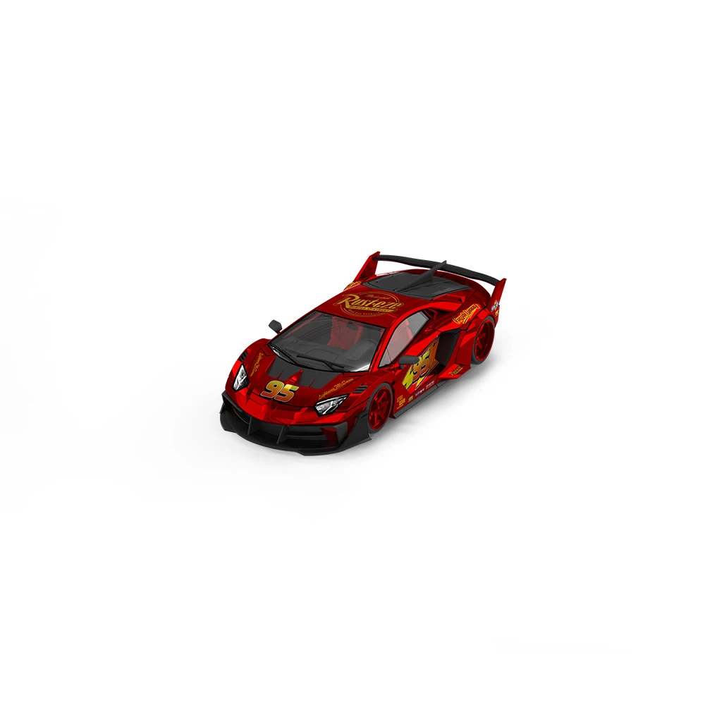 Cool Car 1:64 GT EVO Lightning Metal Red Painting Simulation Alloy Car Model Diecast Vehicle Collection Gift view 2