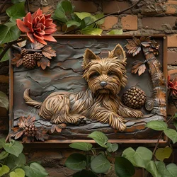 Yorkshire Terrier Vintage Metal Sign, Perfect For Spring/Summer Decor, Funny Apartment & Garden Accent, Ideal Birthday Gift