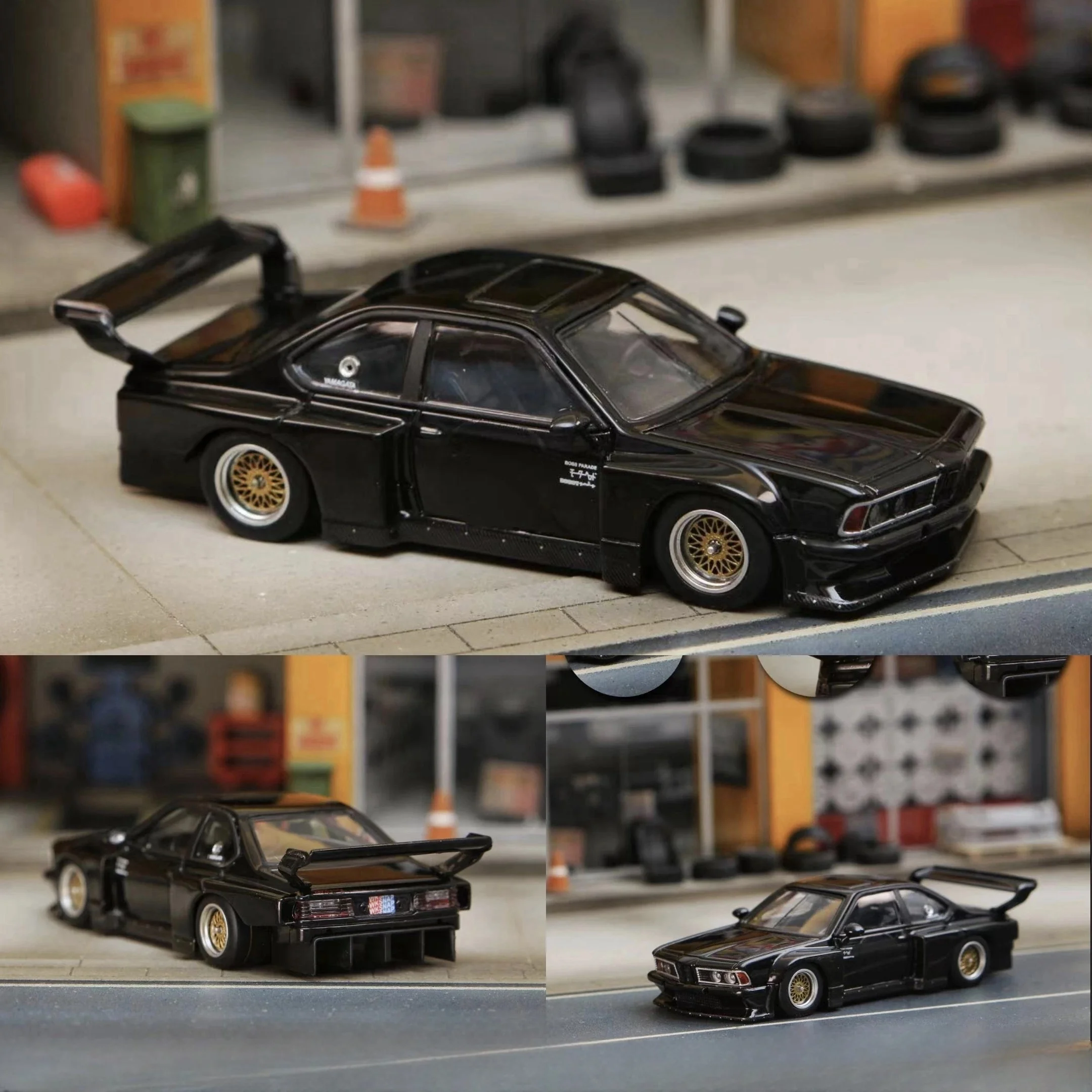 

SteeetWeapon 1:64 E24 635CSI Sharknose wide-body modificationalloy car model