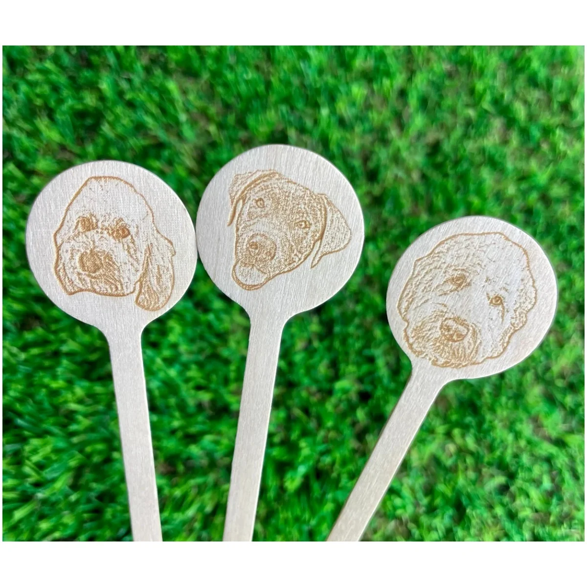 Set of 50 Signature Dog Drink Stir Stick, I Do Too Wood Engraved Cocktail sticks, Wedding Drink Sticks, Send YOUR dog’s image