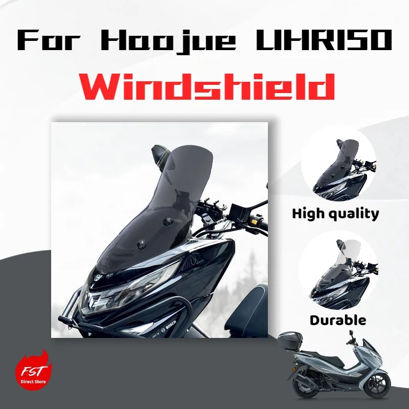 For Haojue UHR150 front windshield modification, heightening,high-definition windshield panel motorcycle accessorie