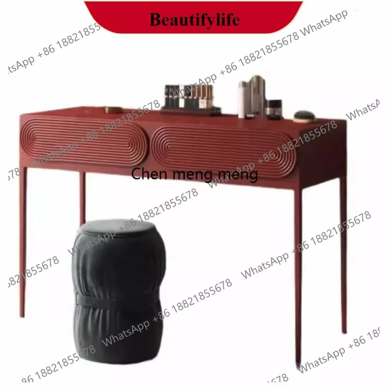Vintage Nordic Drawer Dresser Mirror Set Wood Make Up Dresser Table Bedroom Vanity Storage TocadorK178