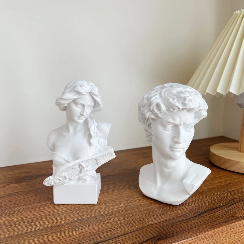 David Statue Portrait Mini Gypsum Michelangelo Home Decoration ResinCraftsmanship