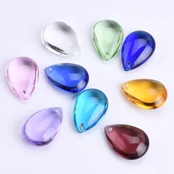 Cuentas colgantes de cristal para fabricación de joyas, abalorios sueltos en forma de lágrima de 27x19mm, 5 piezas, accesorios para cortinas DIY