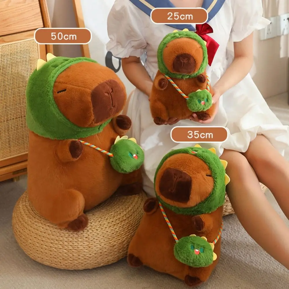 Frog Transforms Capybara Plush Toy Dinosaur Dog Capibara Anime Fluffty Toy Cartoon Rabbit Capybara Plush Doll Home Decor