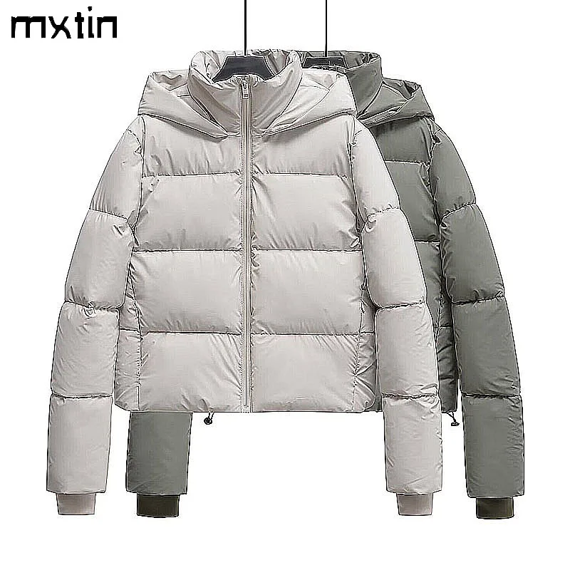 Women\'s Winter Jackets Vintage Hooded Pockets Cotton Padded Coats Fashion Warm Thick Parkas Female Korean Outerwears Casual Tops