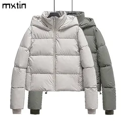 Women's Winter Jackets Vintage Hooded Pockets Cotton Padded Coats Fashion Warm Thick Parkas Female Korean Outerwears Casual Tops