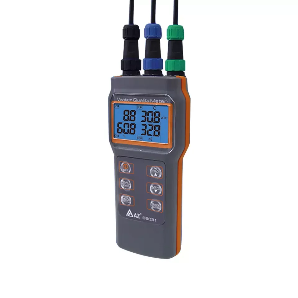 AZ86031 New Discount Handheld water quality IP67 measuring instrument PH, Conductivity, TDS,Salinity, D.O. and temperature